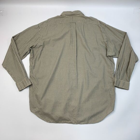 Vintage Ralph Lauren Blake Shirt Mens XL Extra Large Beige Plaid Button Down - Picture 7 of 10